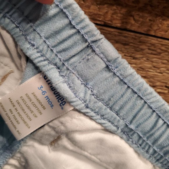 Gymboree Pants Blue Drawstring Pockets 3-6Mo - Picture 5 of 7